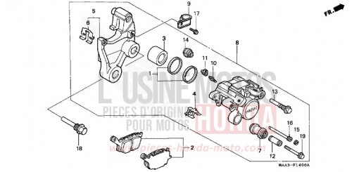 HINTERRAD-BREMSSATTEL (VT1100C2) VT1100C2W de 1998